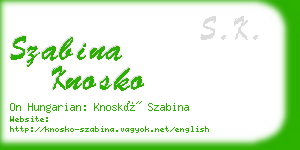 szabina knosko business card